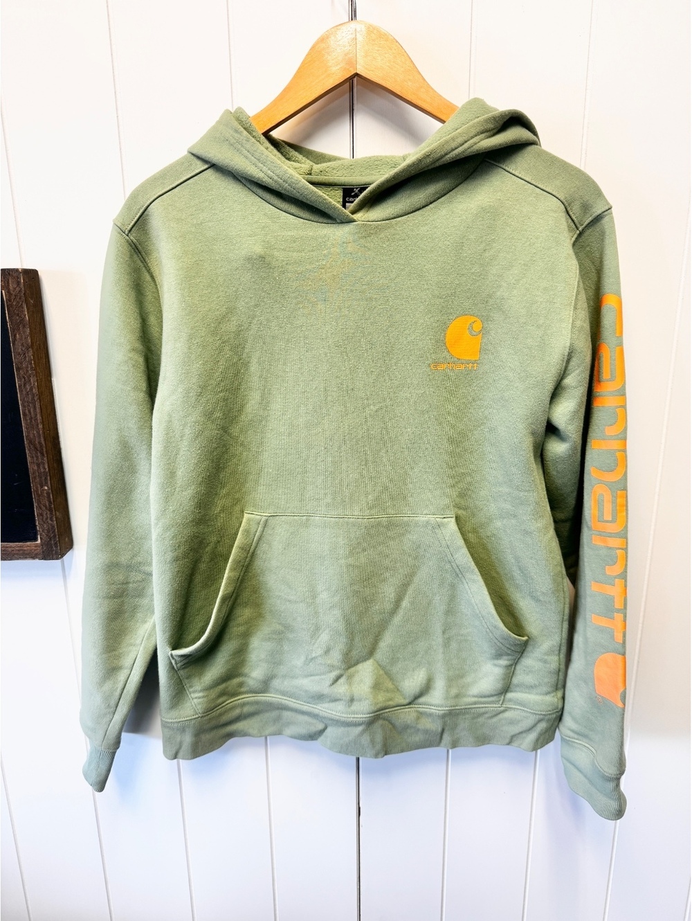 Carhartt green hooded sweatshirt
